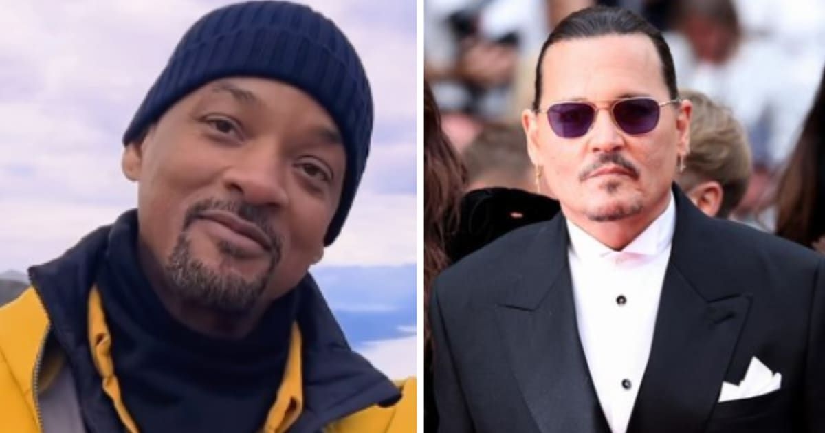 Will Smith and Johnny Depp exchanged a hug at the Red Sea Film Festival (Instagram/ @willsmith and @johnnydepp)