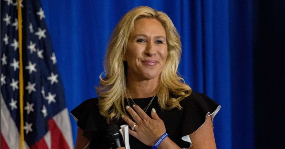 Rep Marjorie Taylor Greene has falsely linked abortion to staffing shortages in a recent social media post (Getty Images)