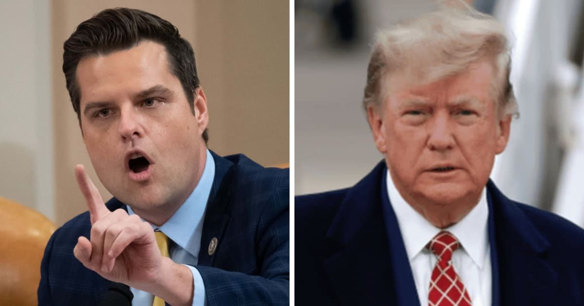 Matt Gaetz claimed Democrats and their 'hack' media are greenlighting Donald Trump's assassination' (Getty Images)