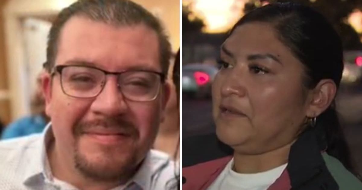 Miguel Urias' grieving wife Diana Roman Saenz is praying for justice in fatal hit-and-run case (KTLA Screengrab)