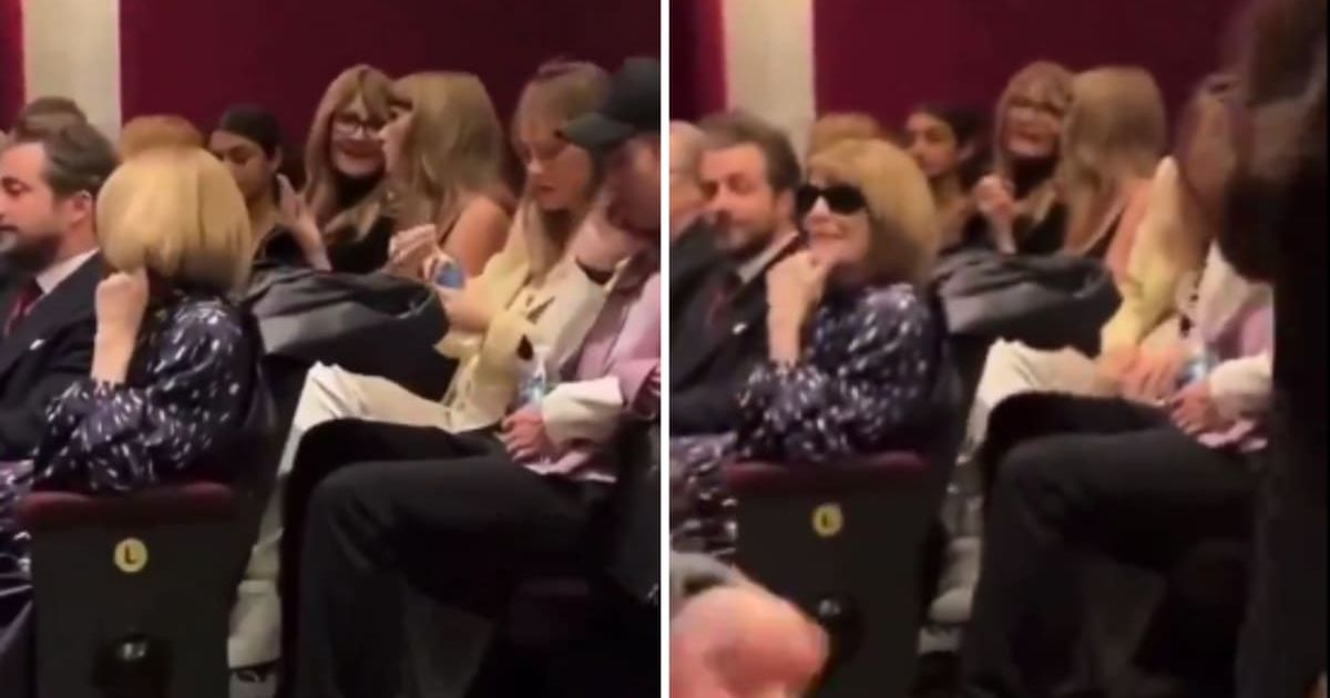 Taylor Swift, Anna Wintour, Laura Dern, Robert Pattinson and Suki Waterhouse at the 'Poor Things' premiere (@PopCrave/X)
