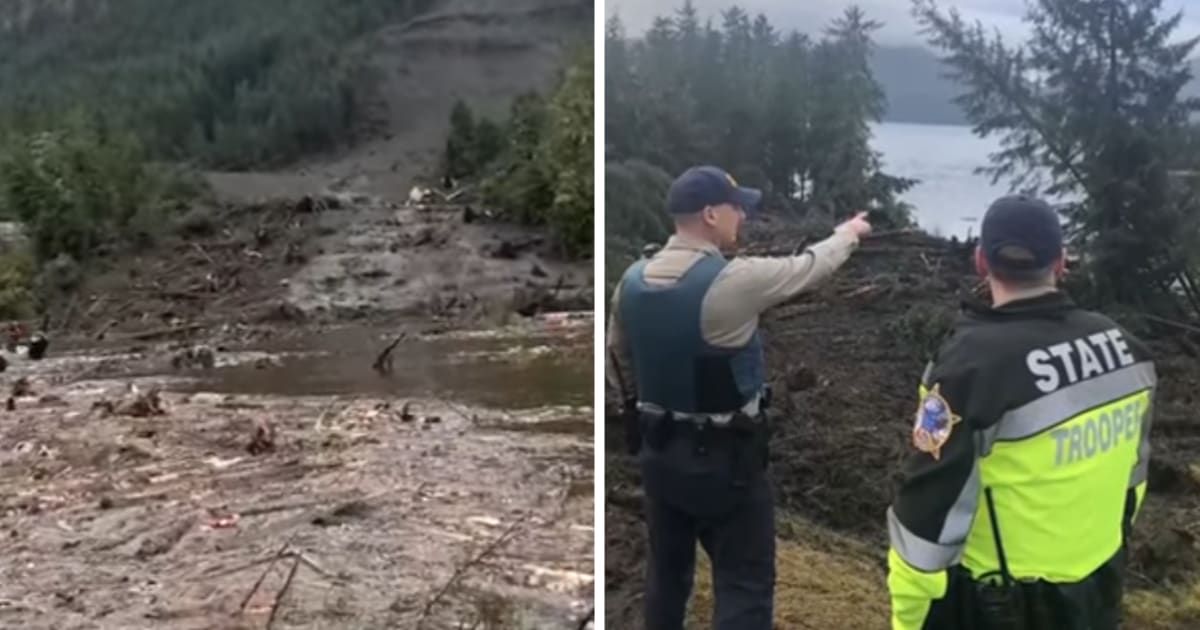 Derek Heller had disappeared following a landslide in Alaska on November 20 (YouTube/Alaska's News Source)