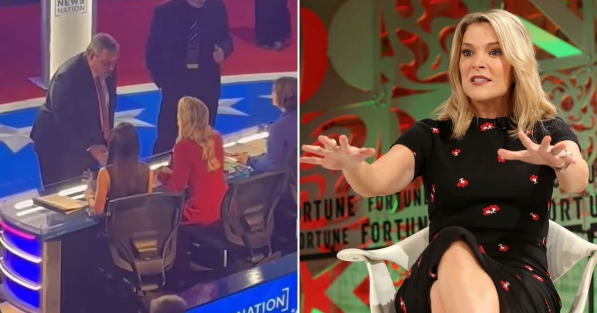 Former New Jersey Governor Chris Christie reportedly had a heated off-air confrontation with newscaster Megyn Kelly during the 4th GOP debate (Twitter/@Noah_Griffith_, Getty Images)
