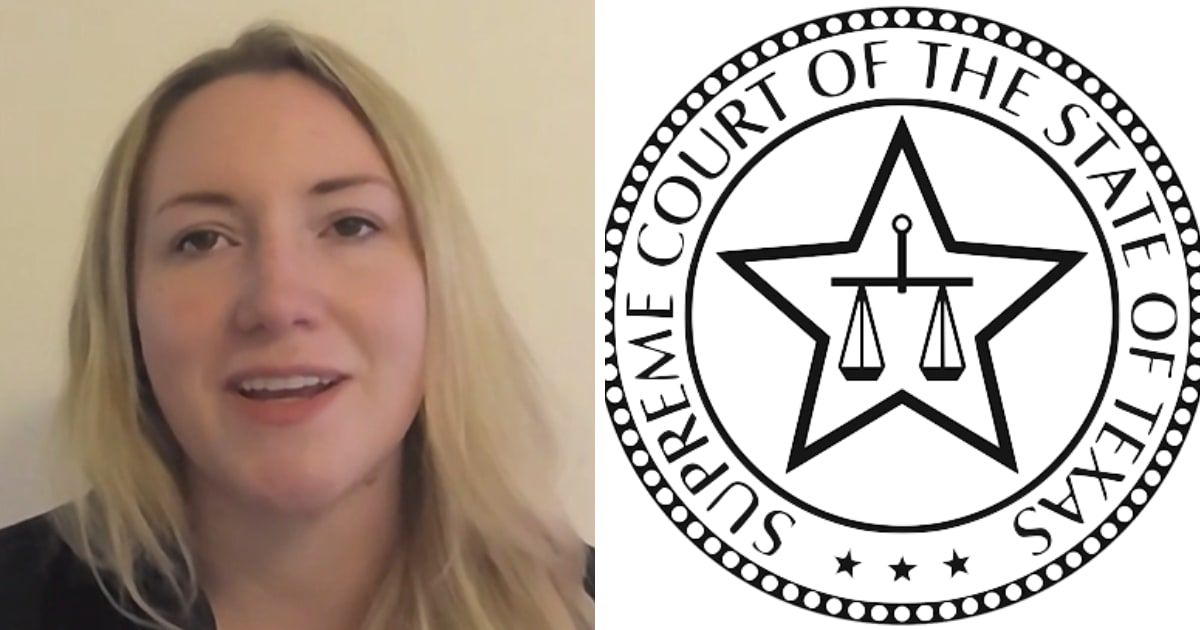 Texas Supreme Court has temporarily blocked Kate Cox's emergency pregnancy termination, which a lower court permitted (NBC News screenshot, Wikimedia Commons)