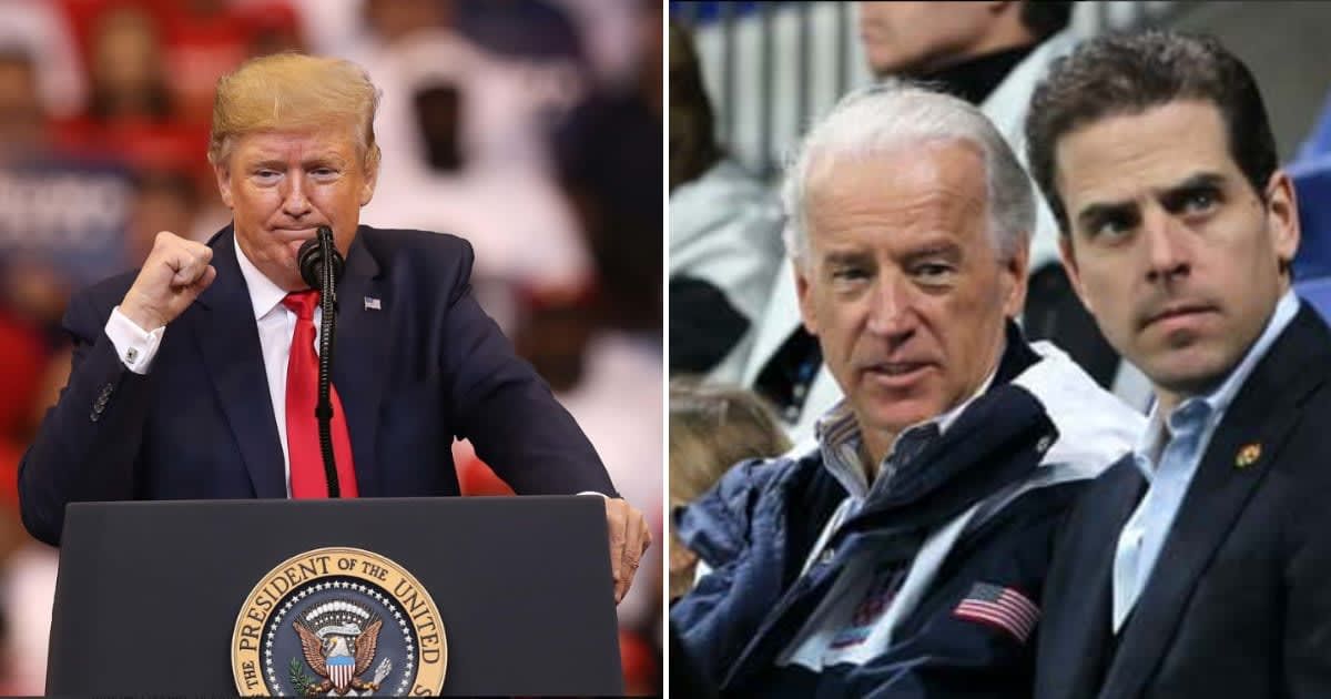 Donald Trump recently talked about the scandals surrounding Joe Biden's son Hunter Biden  (Getty Images)