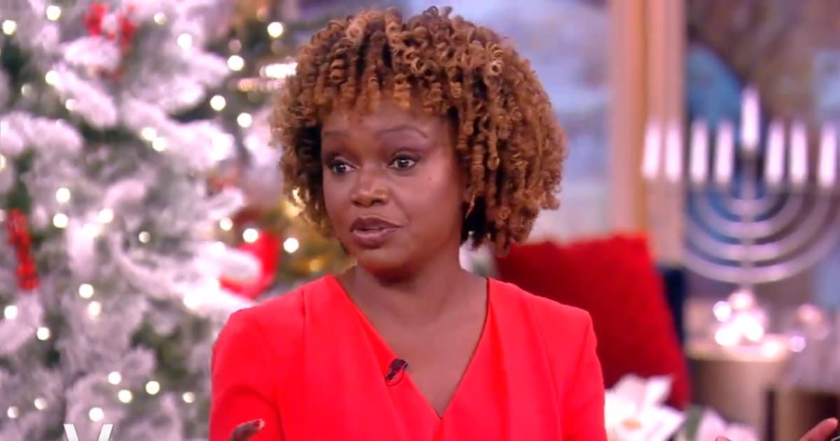 Karine Jean-Pierre appeared as a guest on 'The View' to talk about the economy under Joe Biden's presidency (@TheView/X)