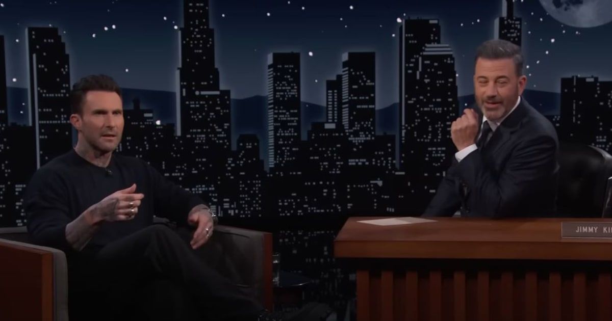 Adam Levine, the frontman of Maroon 5, appeared on Jimmy Kimmel Live on Wednesday night (@JimmyKimmelLive/YouTube)