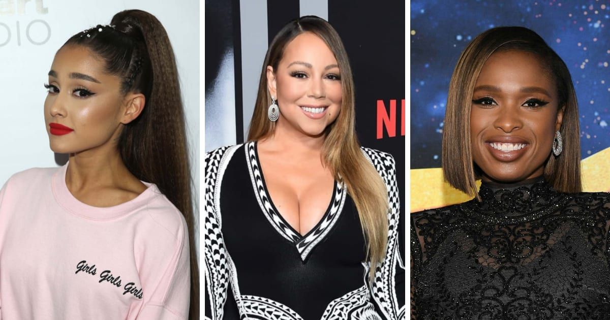 Pop icons Ariana Grande (L), Mariah Carey (M), and Jennifer Hudson (R) joined forces on stage at Madison Square Garden for a live rendition of 'Oh Santa!' (Getty Images)