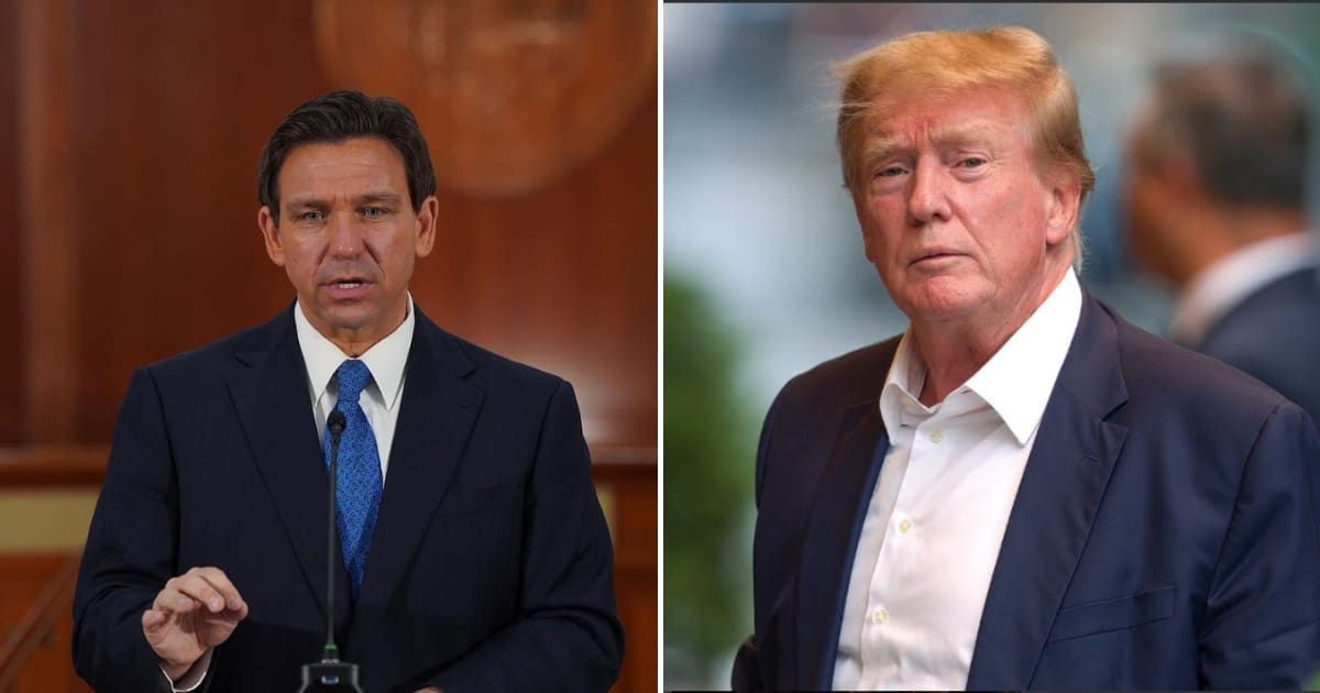 Ron DeSantis calls out former POTUS Donald Trump for not pardoning January 6 rioters on his last day in office (@flgovrondesantis/Instagram, @euanapolli/Instagram)