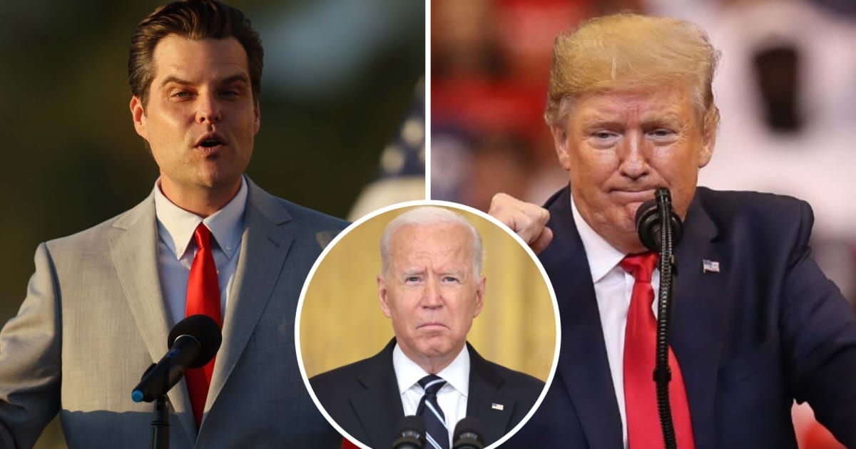 Matt Gaetz painted a grim picture of the future for Donald Trump supporters if President Joe Biden were to be reelected (Getty Images)