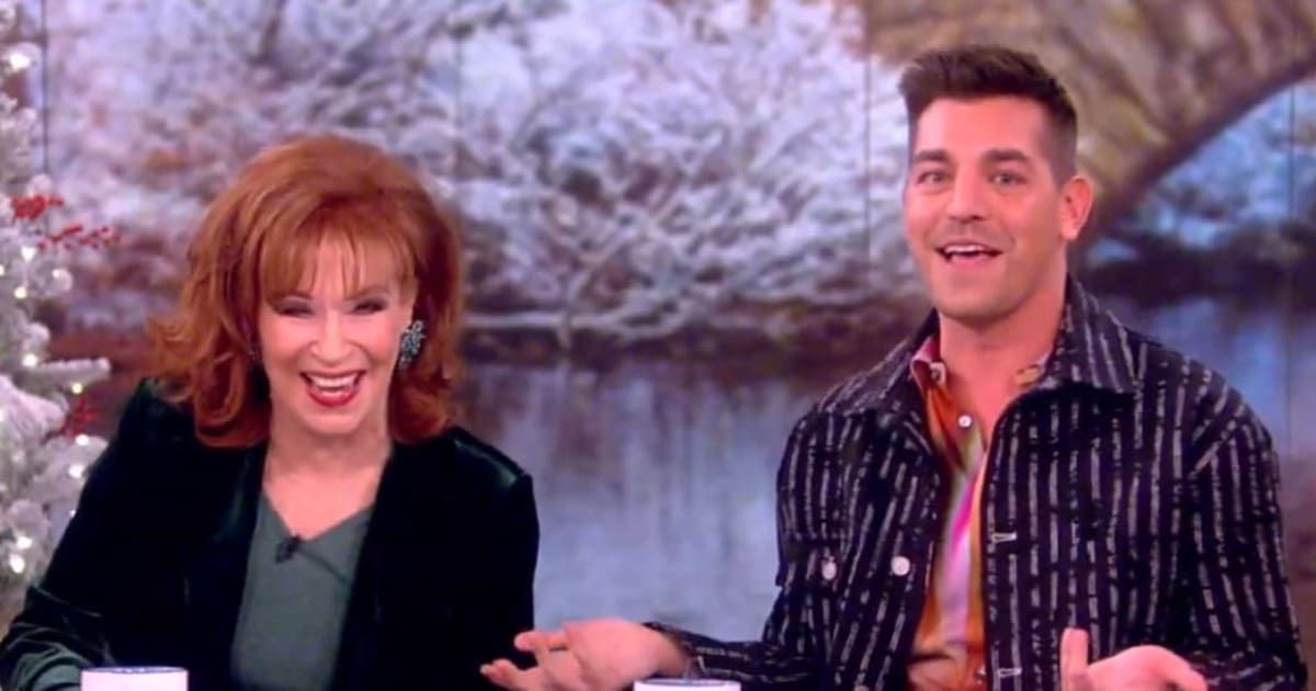Joy Behar with Matt Rogers on the December 6 episode of 'The View' (Screengrab/The View/X)