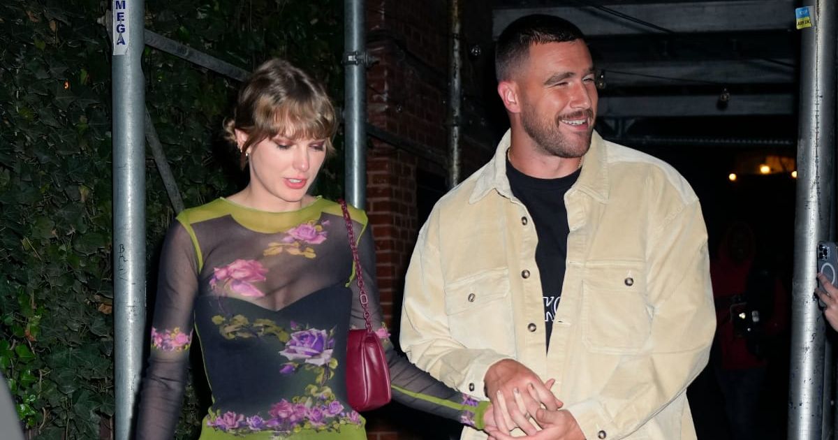 A commentator called Taylor Swift Travis Kelce's 'wife' during a Chiefs vs Bills game (GC Images)