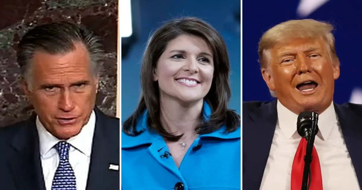 Mitt Romney called 'delusional' as he says Nikki Haley is 'only one that has a shot' to beat Donald Trump