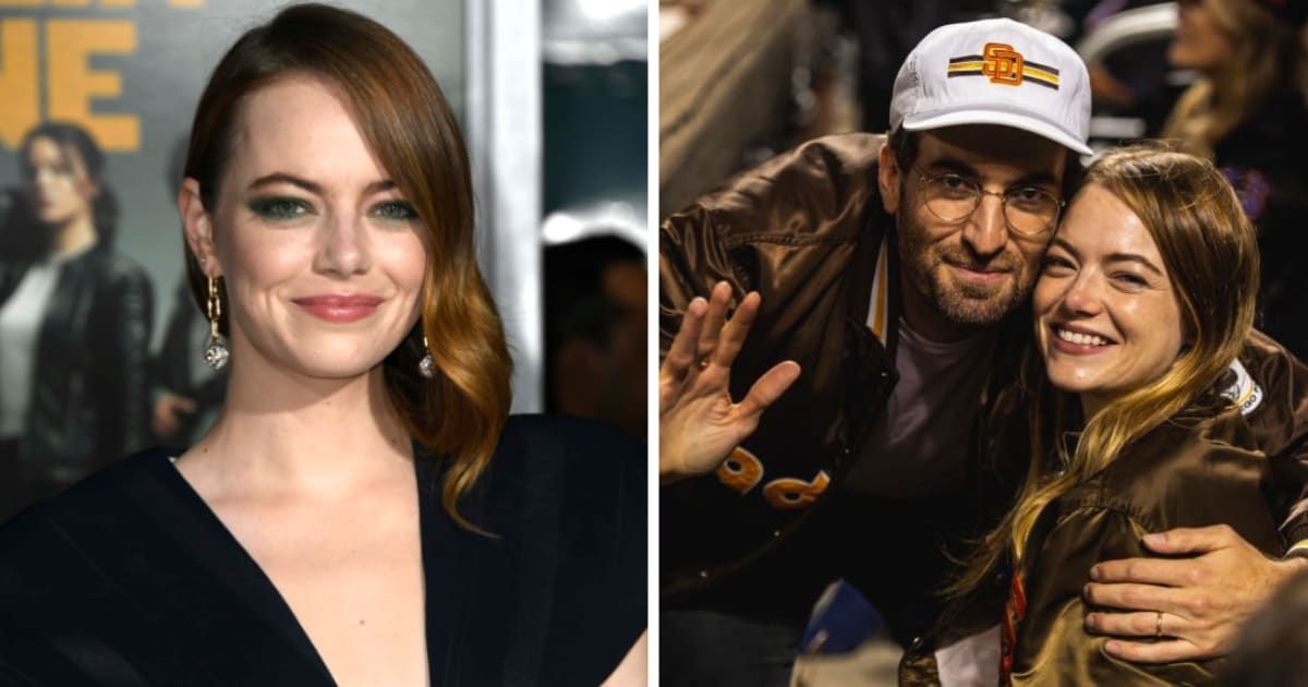 Emma Stone met Dave McCary when she hosted 'SNL' in 2016 (Getty Images and YouTube/Rumor Juice)