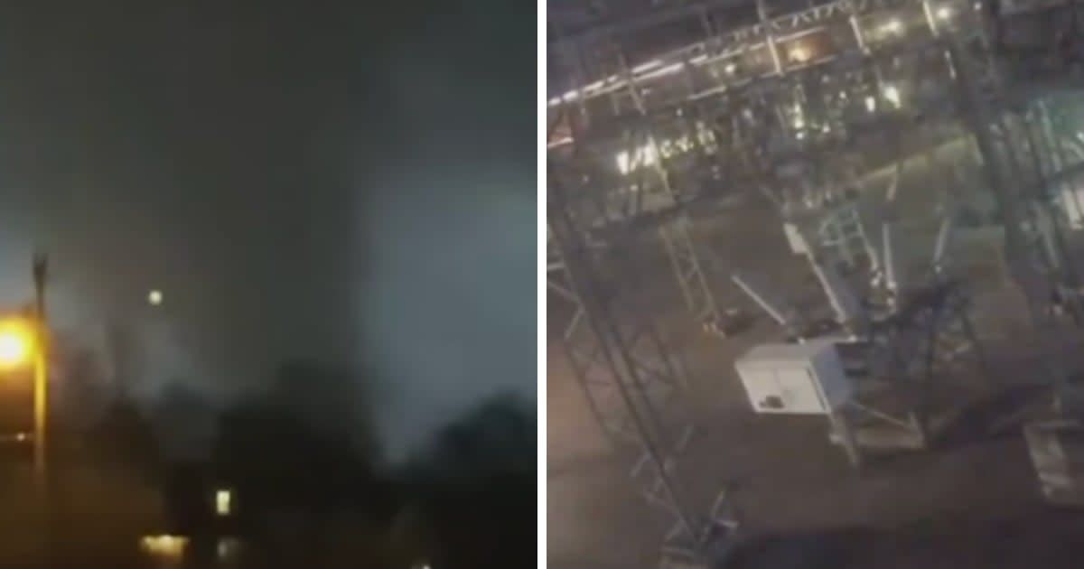 The explosion sent shivers down many spines (WHAS11/YouTube, RawAlerts/X)
