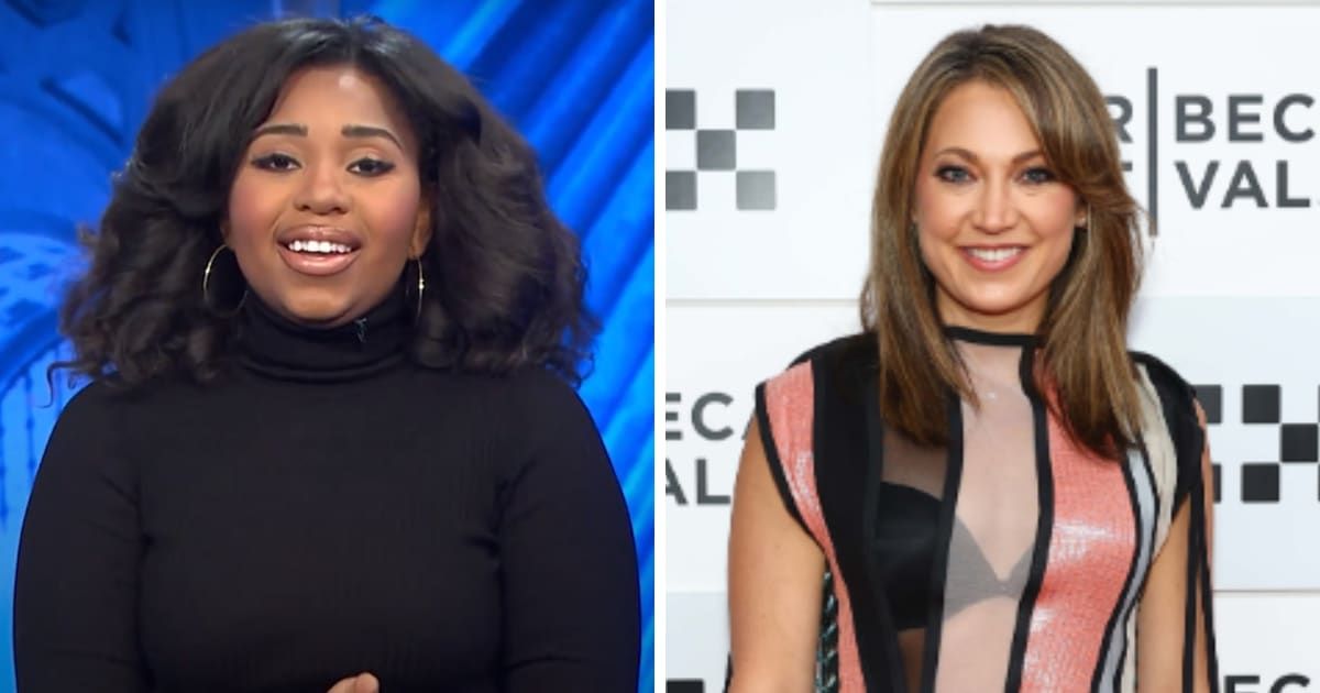 Somara Theodore takes over the weather segment of 'GMA' in the absence of Ginger Zee (Screengrab/NBC4/Youtube, Getty Images)
