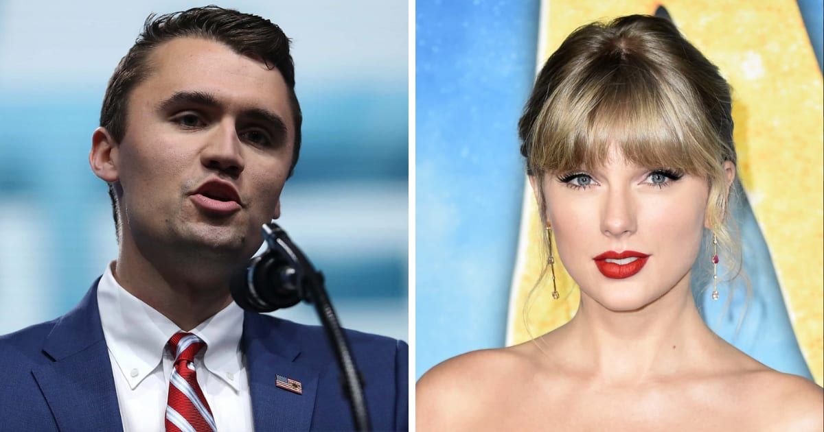 The reason for Charlie Kirk's crude vitriol appears to be Taylor Swift’s recent push to encourage young voters to register to vote (Getty Images)