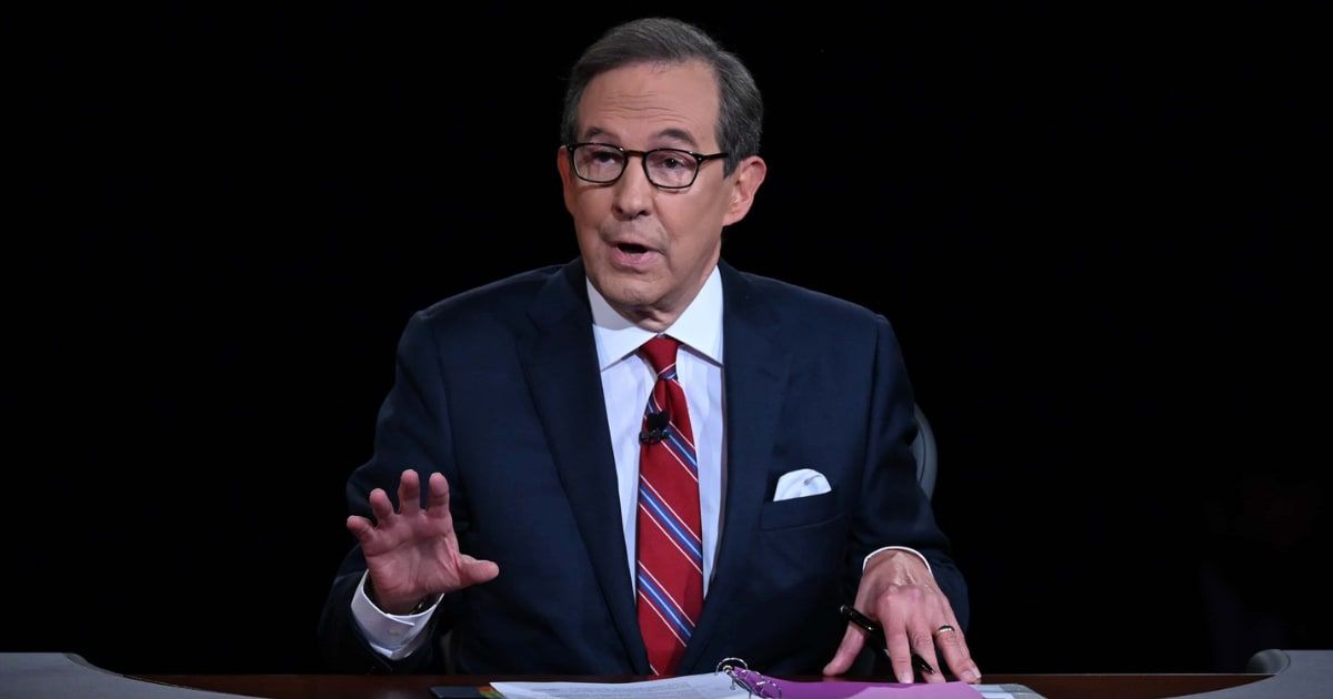 Chris Wallace moderates the first presidential debate between Donald Trump and Joe Biden on September 29, 2020, in Cleveland, Ohio. (Olivier Douliery-Pool/Getty Images)