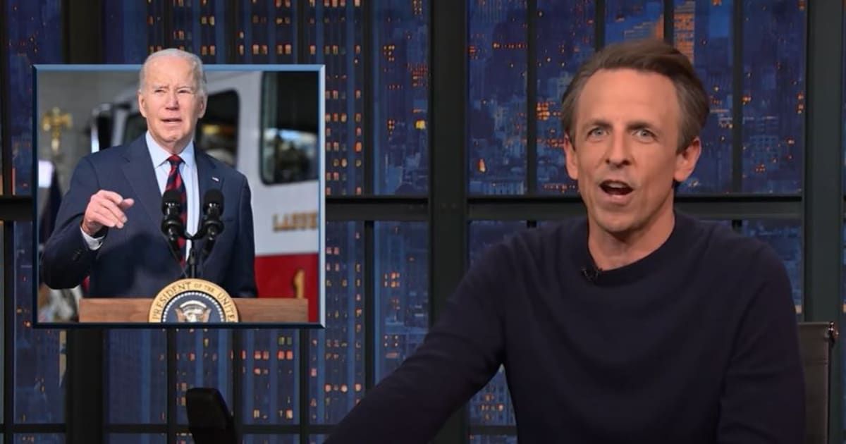 Seth Meyers took a humorous approach to President Joe Biden's recent verbal slip-up (Late Night with Seth Meyers)
