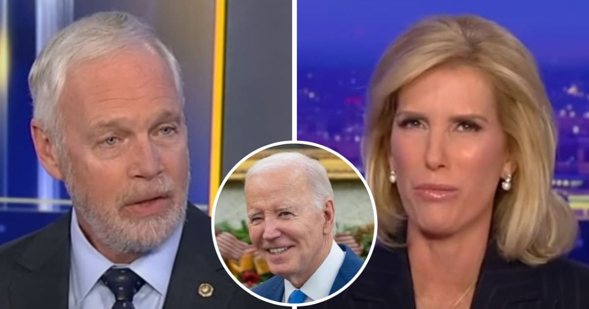 Internet slams Ron Johson after he tells Laura Ingraham that Joe Biden is creating ‘game plan’ to destroy America