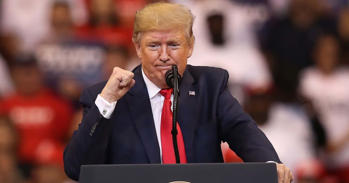 Donald Trump addressed Iowa Republicans near Iowa City (Getty Images)