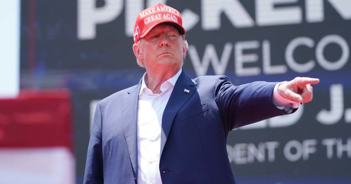 Donald Trump held the 'Commit to Caucus' event in Coralville, Iowa, on Wednesday, December 13, 2023 (Photo by Sean Rayford/Getty Images)