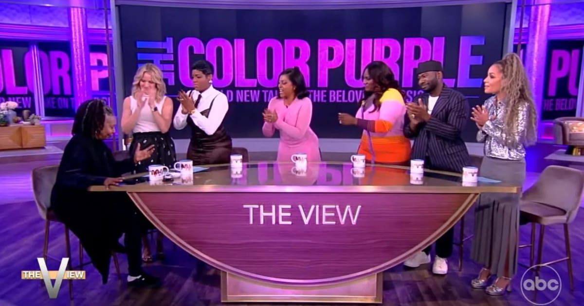 'The Color Purple' cast paid tributes to Whoopi Goldberg on the December 13, 2023 episode of 'The View' (Screengrab/The View/X) 