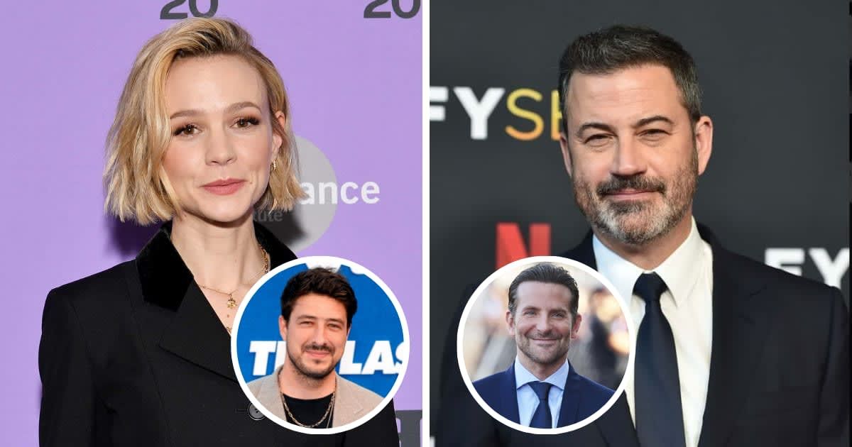Carey Mulligan shared insights about working with Bradley Cooper as well as recalled an Oscar bet she placed with her husband, Marcus Mumford, on Jimmy Kimmel's show (Getty Images)