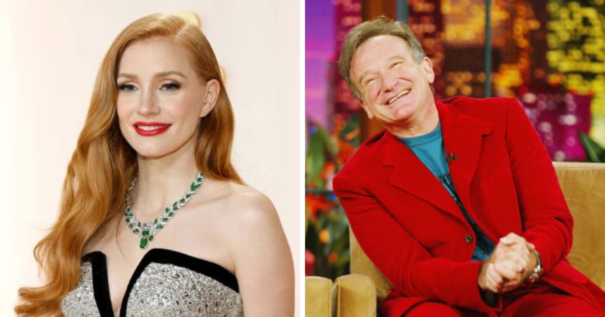 Jessica Chastain got teary on 'The View' while discussing her special connection to the late Robin Williams (Getty Images) 