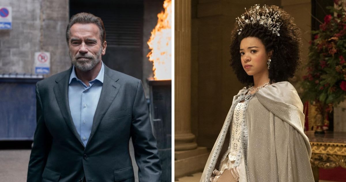 Stills from Netflix's 'FUBAR' and 'Queen Charlotte: A Bridgerton Story' (Netflix)