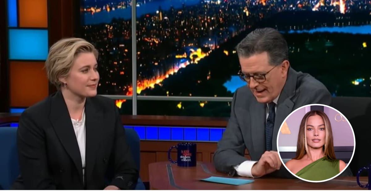 Greta Gerwig recently appeared on Stephen Colbert's late-night show (The Late Show with Stephen Colbert, Getty Images)