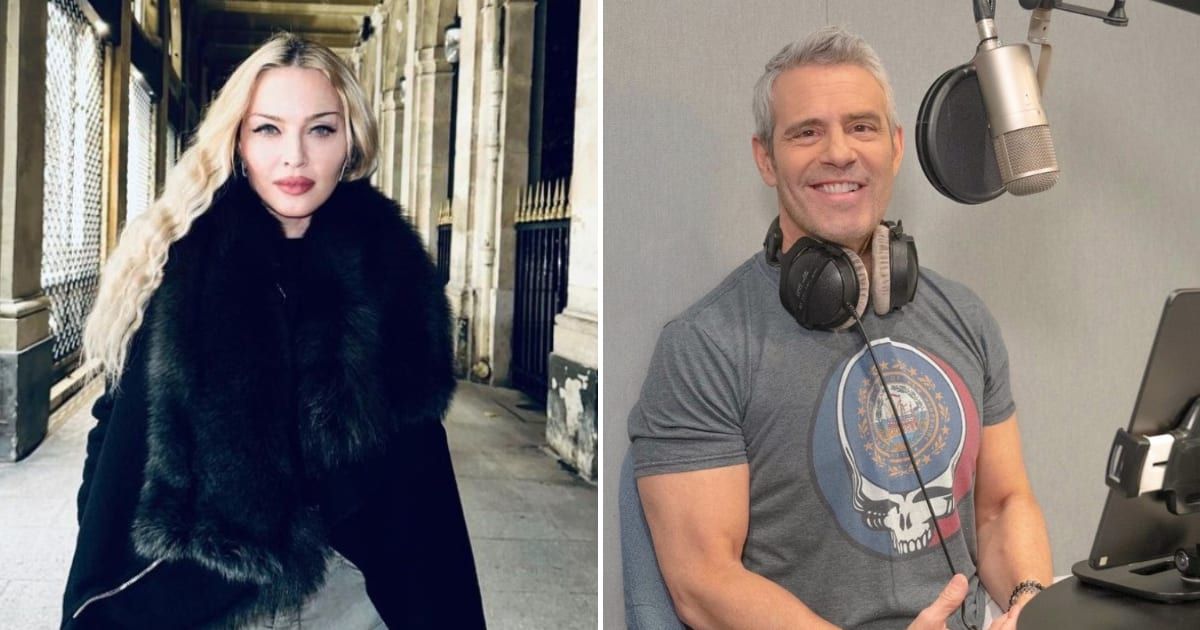 Madonna playfully called out Andy Cohen during her concert (@madonna, @bravoandy/Instagram)