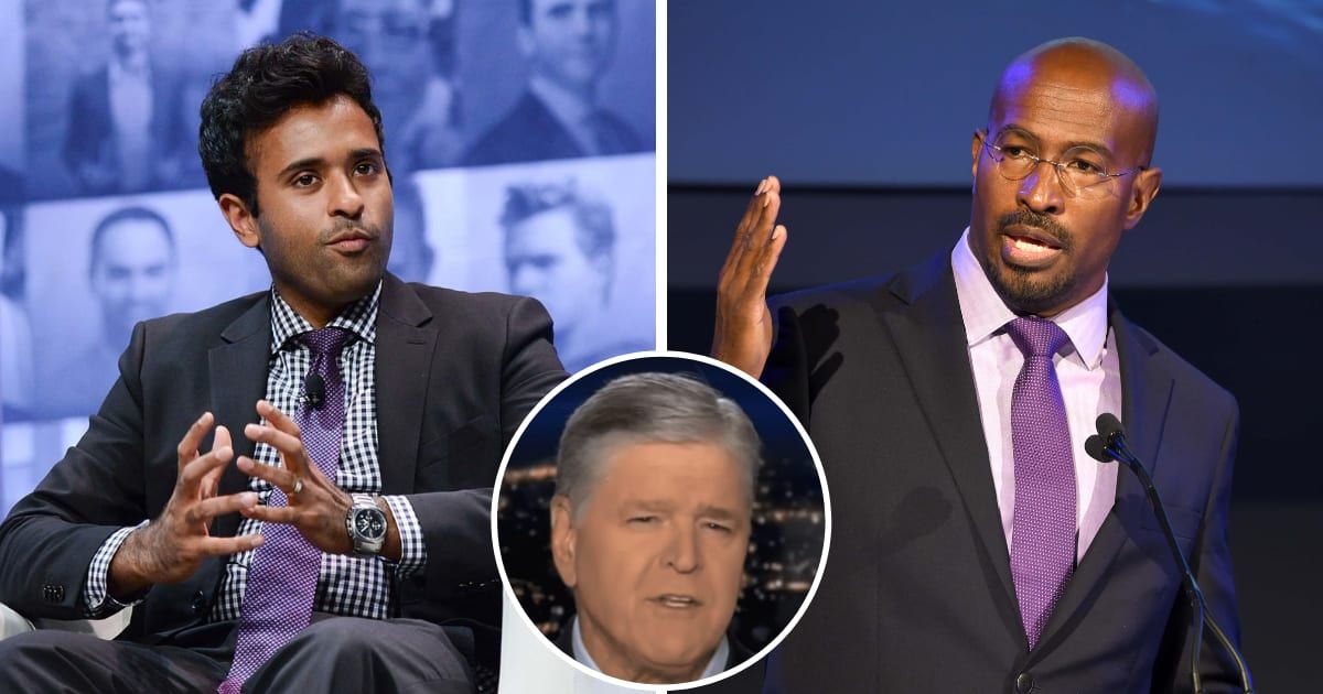Internet mocks Vivek Ramaswamy as Fox News anchor Sean Hannity reports on GOP candidate's 'smackdown' against CNN's Van Jones