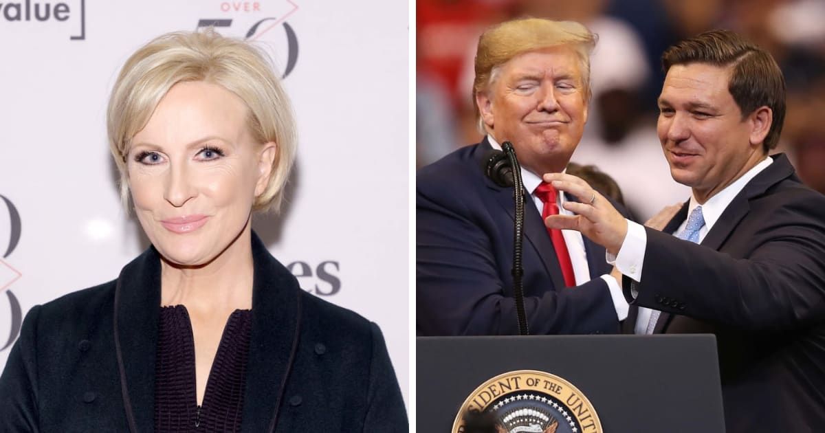 Ron DeSantis dubbed 'spineless' for not answering MSNBC's Mika Brzezinski's question about Donald Trump being a 'threat' to democracy directly