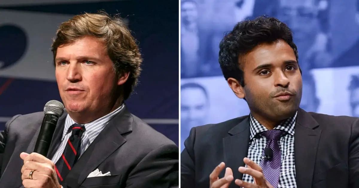 MAGA world divided as Tucker Carlson says he 'kind of likes' Vivek Ramaswamy as Donald Trump's VP pick