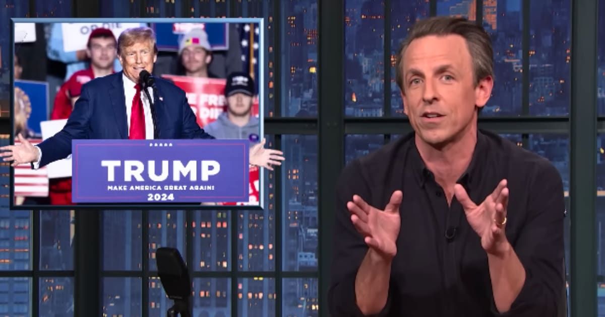 Seth Meyers takes a closer look at Donald Trump intensifying his fascist rhetoric on the campaign trail (@LateNightSeth/Youtube)