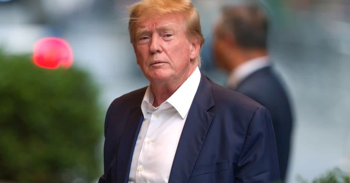 Donald Trump warned of a 'scary' stock market crash, claiming that the inflation under Joe Biden is 'demolishing your savings' (Getty Images)