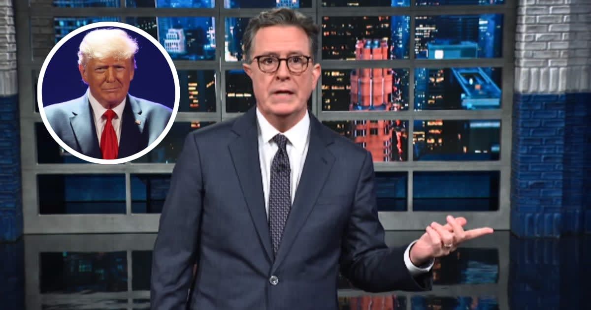 Stephen Colbert shared his take on the comparisons between former President Donald Trump and Adolf Hitler (@ColbertLateShow/YouTube) 