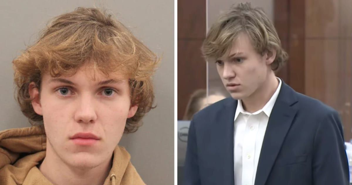 Hunter Cameron Villasana reportedly attempted to flee the scene but was held by witnesses (Houston Police and YouTube/ KHOU 11)