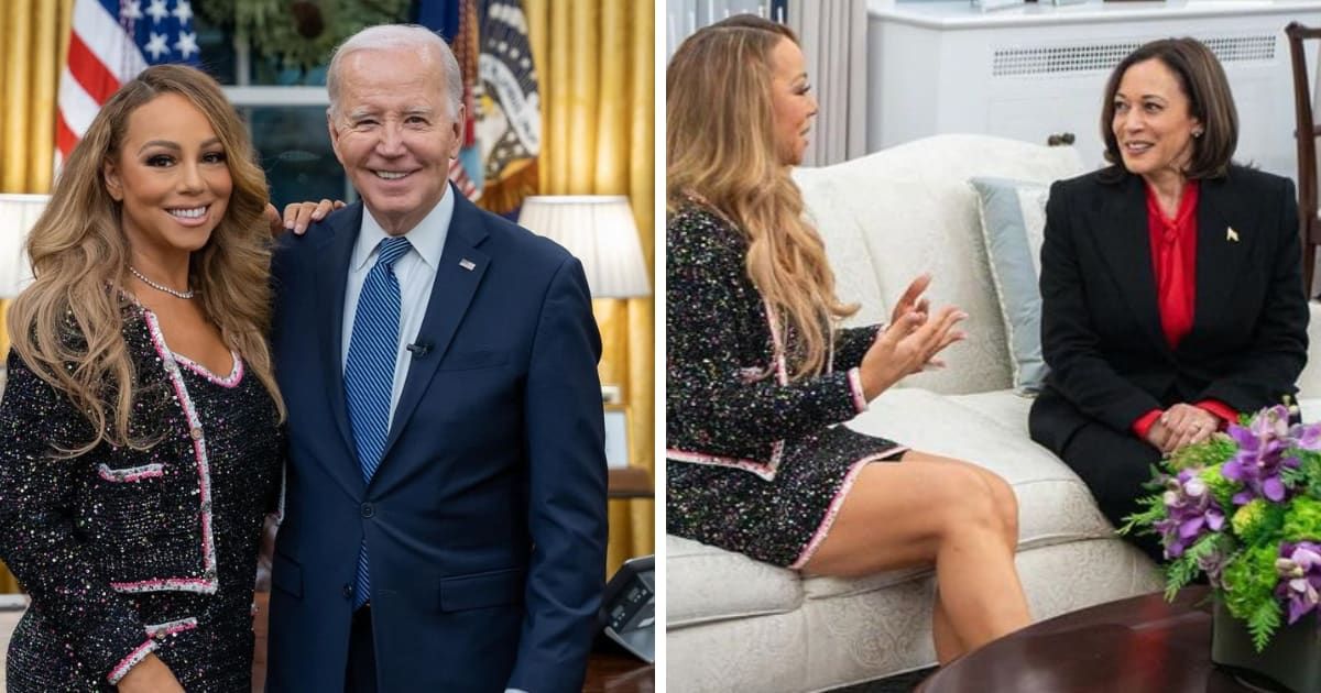 Mariah Carey met Joe Biden and Kamala Harris at the White House along with her twins for the holiday season (@mariahcarey/Instagram)