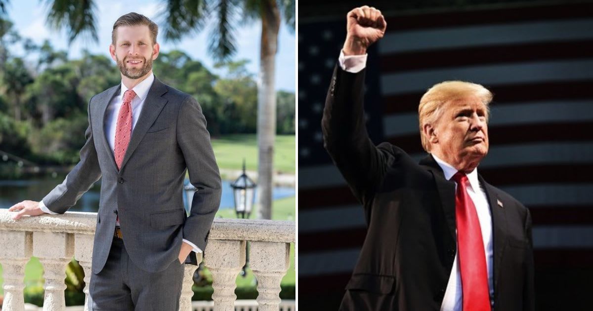 Eric Trump is being mocked for claiming that his father Donald Trump is respected by leaders of authoritarian regimes like Russia, China, and North Korea (@erictrump/Instagram, @realdonaldtrump/Instagram)