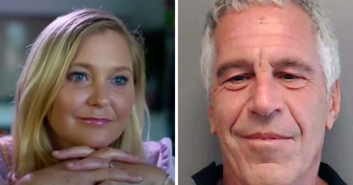 Virginia Giuffre has sparked a social media frenzy with her bold taunts directed at 170 associates of Jeffrey Epstein (Guardian News/YouTube, Florida Department of Law Enforcement)
