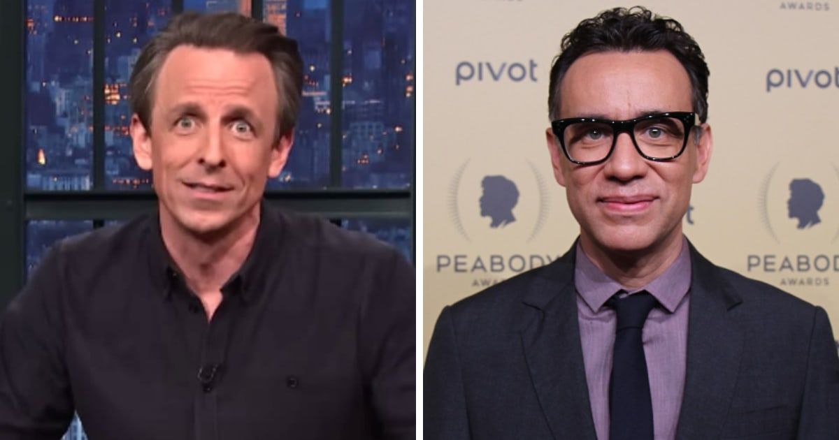 Seth Meyers chats with Fred Armisen on the 'Late Night Show' (Getty Images)