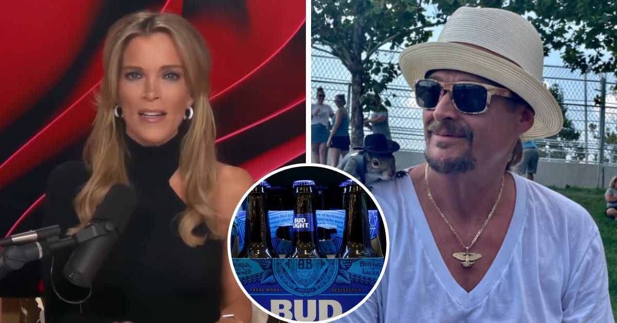 Megyn Kelly and Kid Rock are at odds with each other over their current stance on Bud Light (Screengrab/The Megyn Kelly Show, @kidrock/Instagram)
