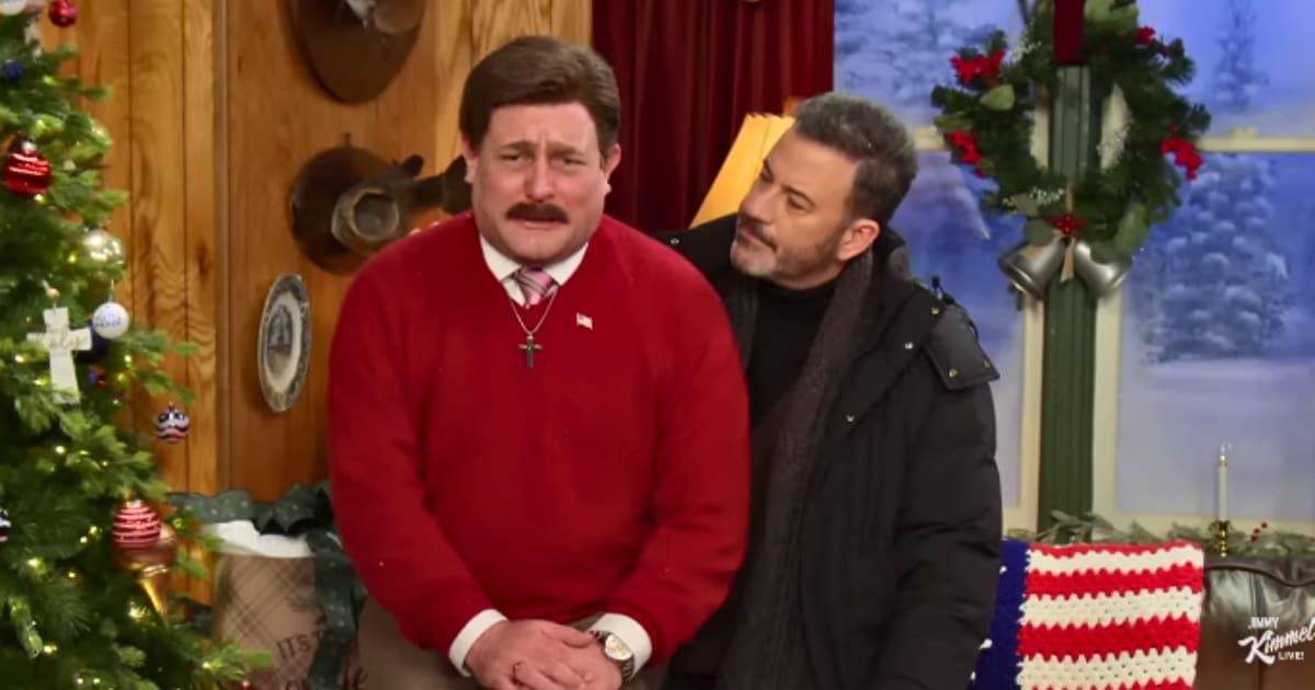 Mike Lindell’s MyChristmas Spectacular! on Jimmy Kimmel 'The late night show' (@JimmyKimmelLive/Youtube)