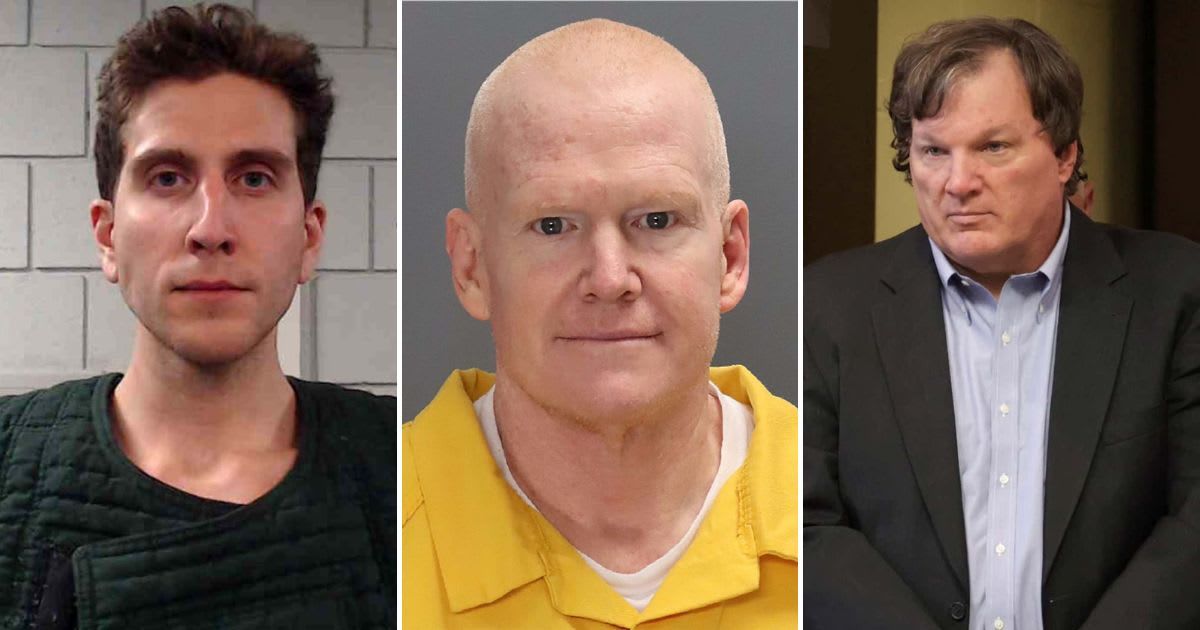 2023 crimes that shocked America: (L-R) Bryan Kohberger, Alex Murdaugh, and Rex Heuermann (Getty Images, South Carolina Dept of Corrections, YouTube/CBS New York)