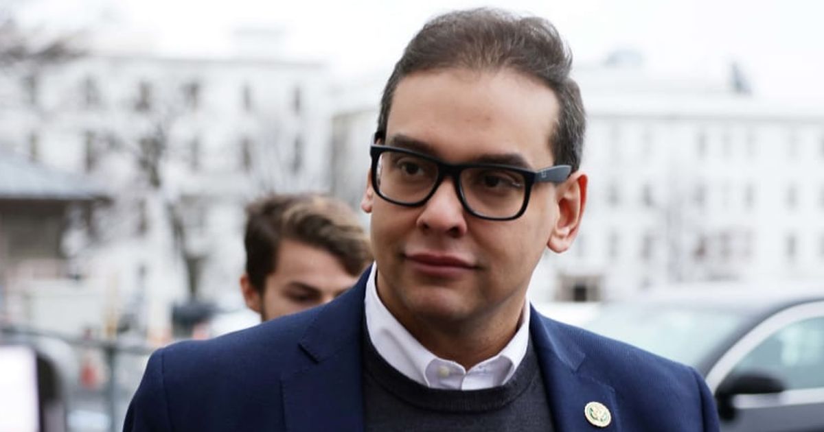 Former US Rep. George Santos alleged that Delta Airlines transports undocumented immigrants (Getty Images)
