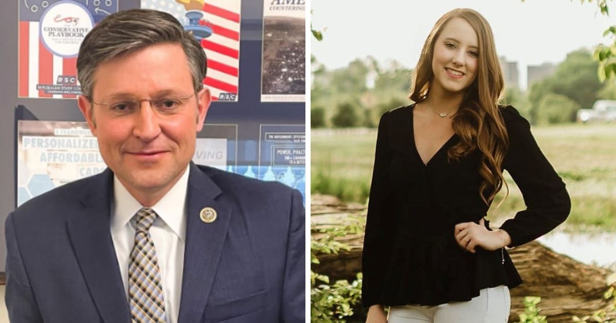 House Speaker Mike Johnson faced criticism after a video showed him attending a 'purity ball' with his daughter Hannah in 2015 (@speakermjohnson/Instagram, Mike Johnson/Facebook)