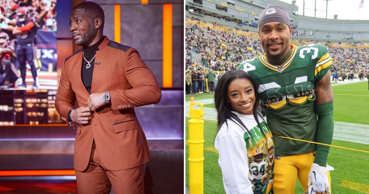 'The Pivot' host Ryan Clark steps up to defend Simone Biles' husband Jonathan Owens (@realrclark, @simonebiles/Instagram)