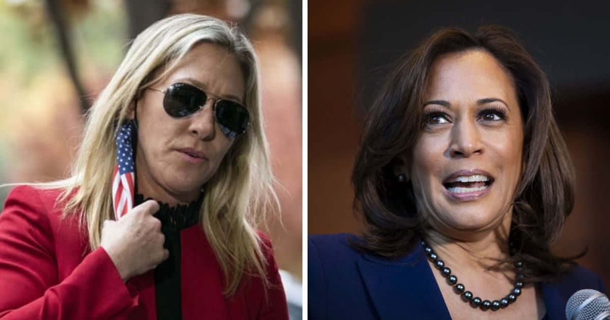 Marjorie Taylor Greene mocked VP Kamala Harris for pushing for renewal of 'assault weapons' ban (Getty Images)
